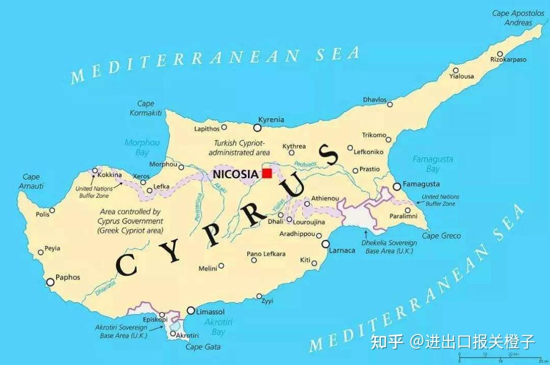 塞浦路斯地理位置图片