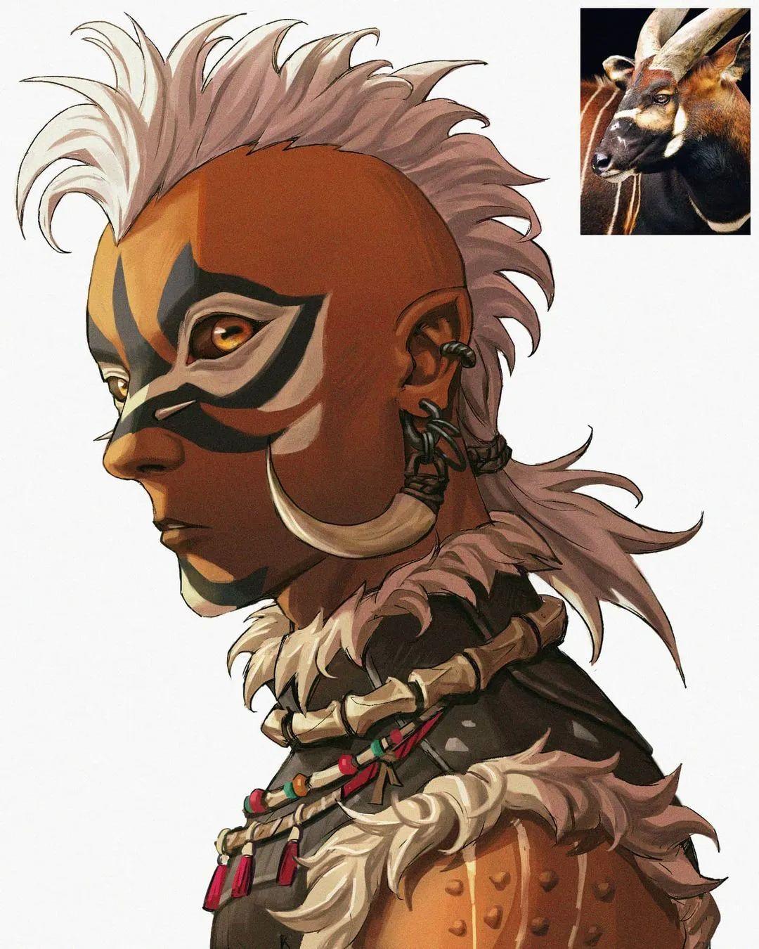 看看他是如何从动物的身上,衍生出高大酷炫的动漫人物的