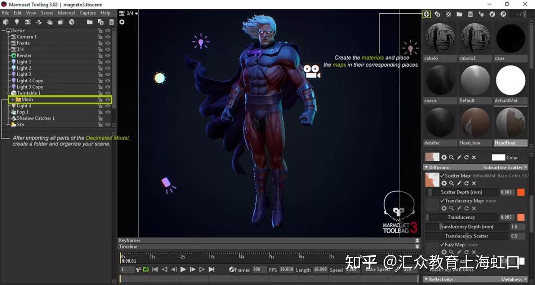 如何使用zbrush等软件创建一个万磁王3d形象