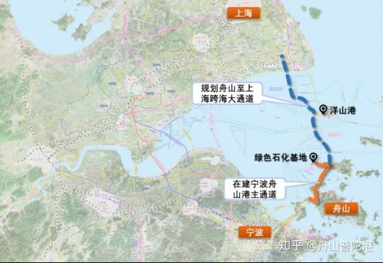目前,宁波至舟山段的宁波舟山港主通道正在建设中,舟山至上海的北向大