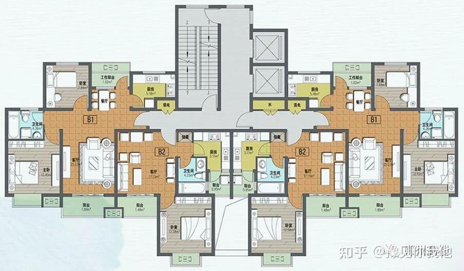 连廊问题,主要的产生对象是高层板楼的两梯四户型.