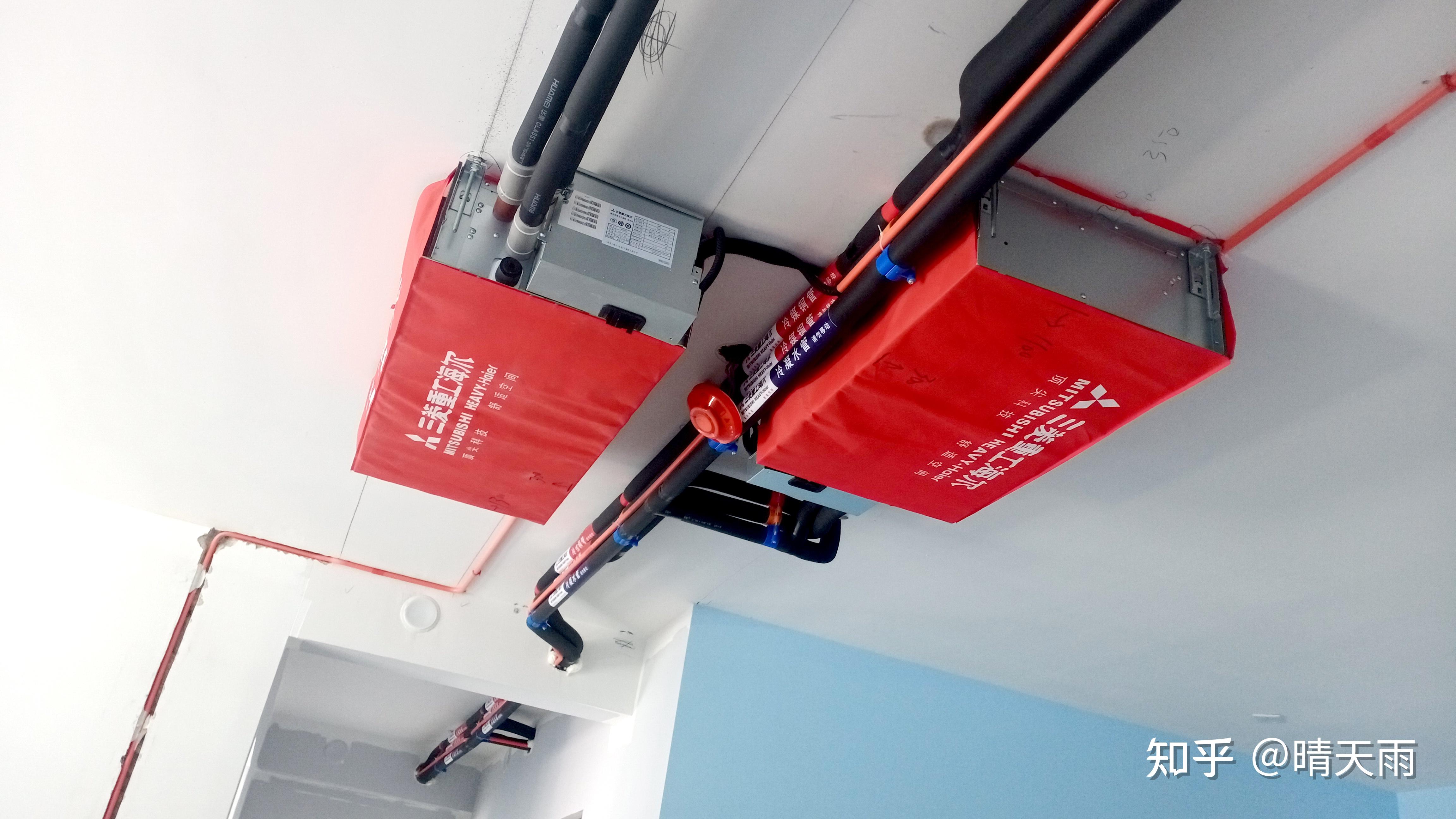 济南昆仑御中央空调一拖六现场施工