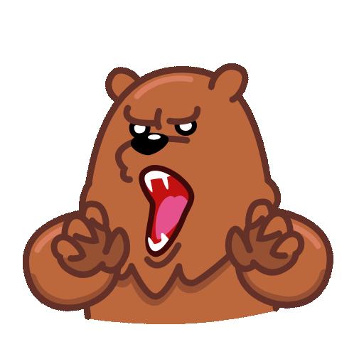 telegram上有趣的表情包之一threebears