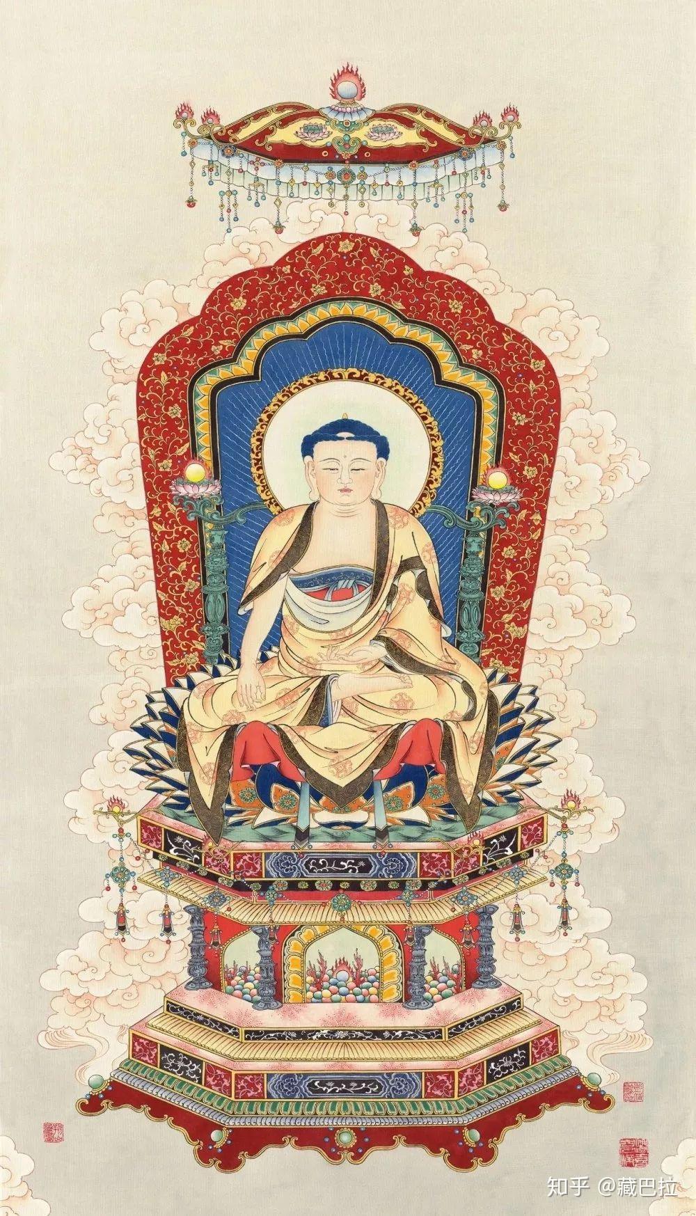 东密唐卡五方佛