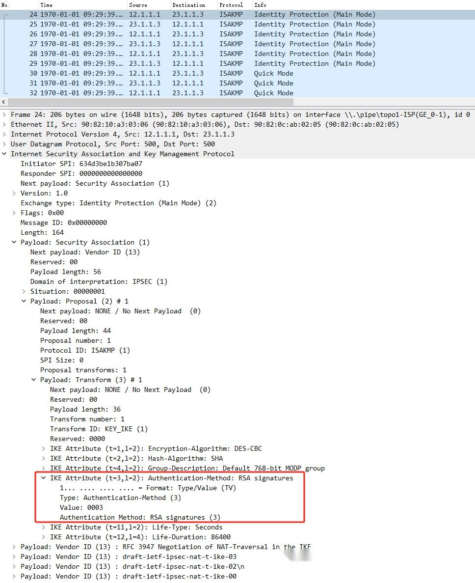  ike rsa ipsec 
