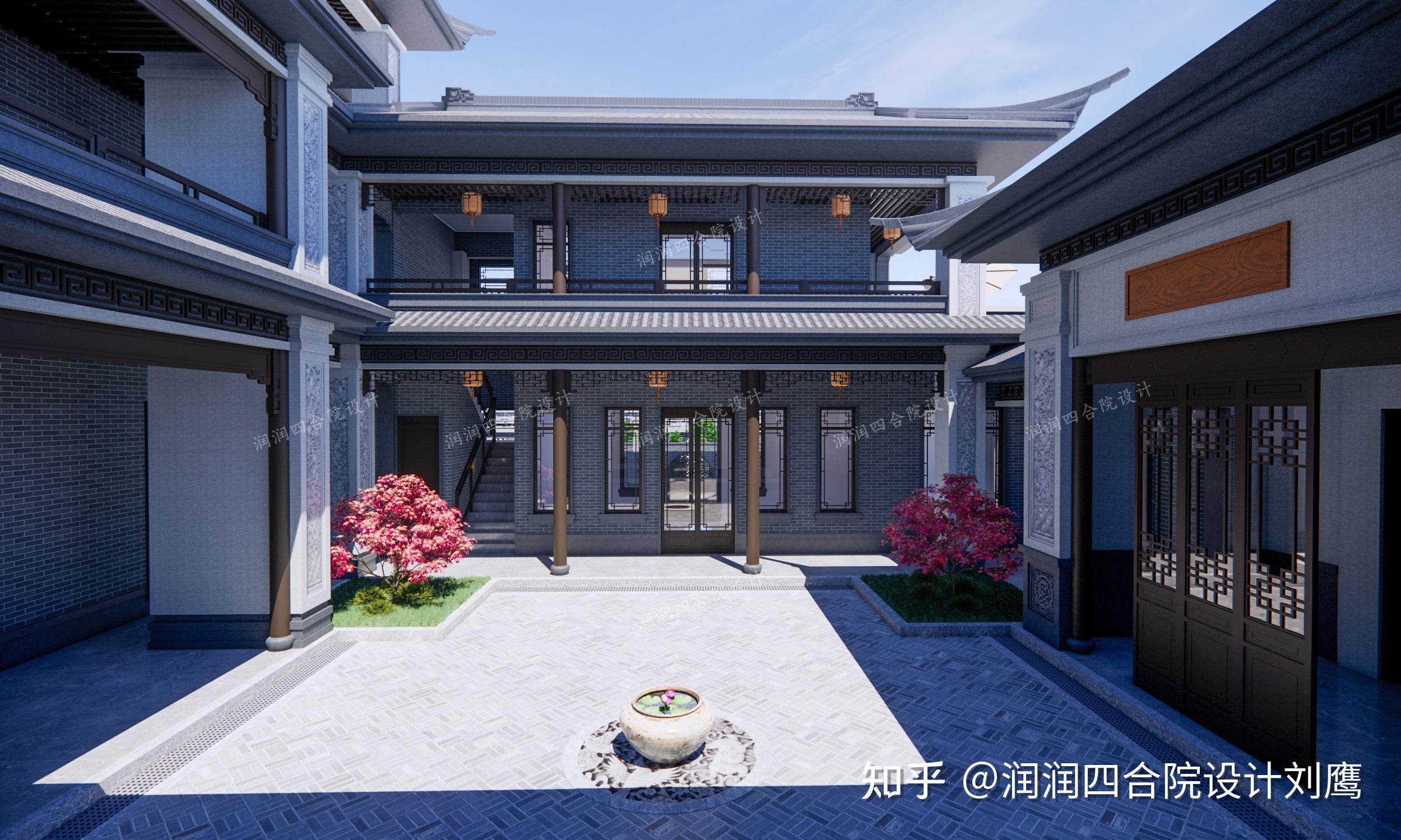 润润四合院设计刘鹰：潮汕中式三层四合院25×26.5，青砖与石材搭出别致的古朴高级感 - 知乎