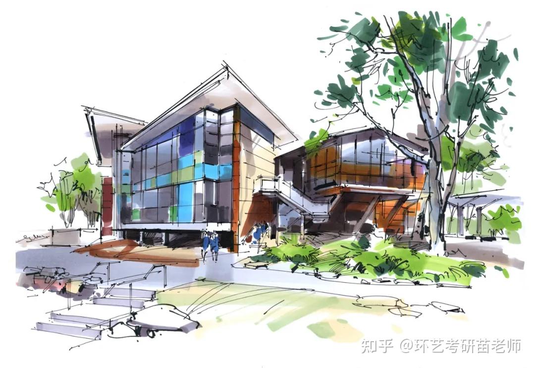 建筑-景观手绘马克笔基本技法全解！ - 知乎