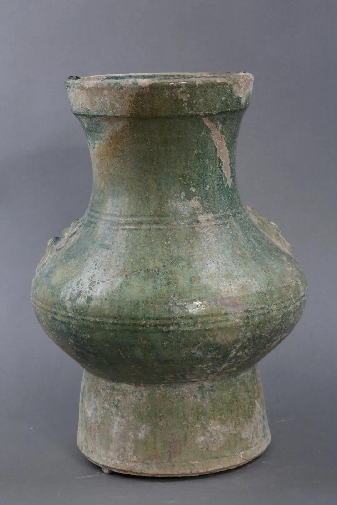 图说陇博146汉绿釉陶锺