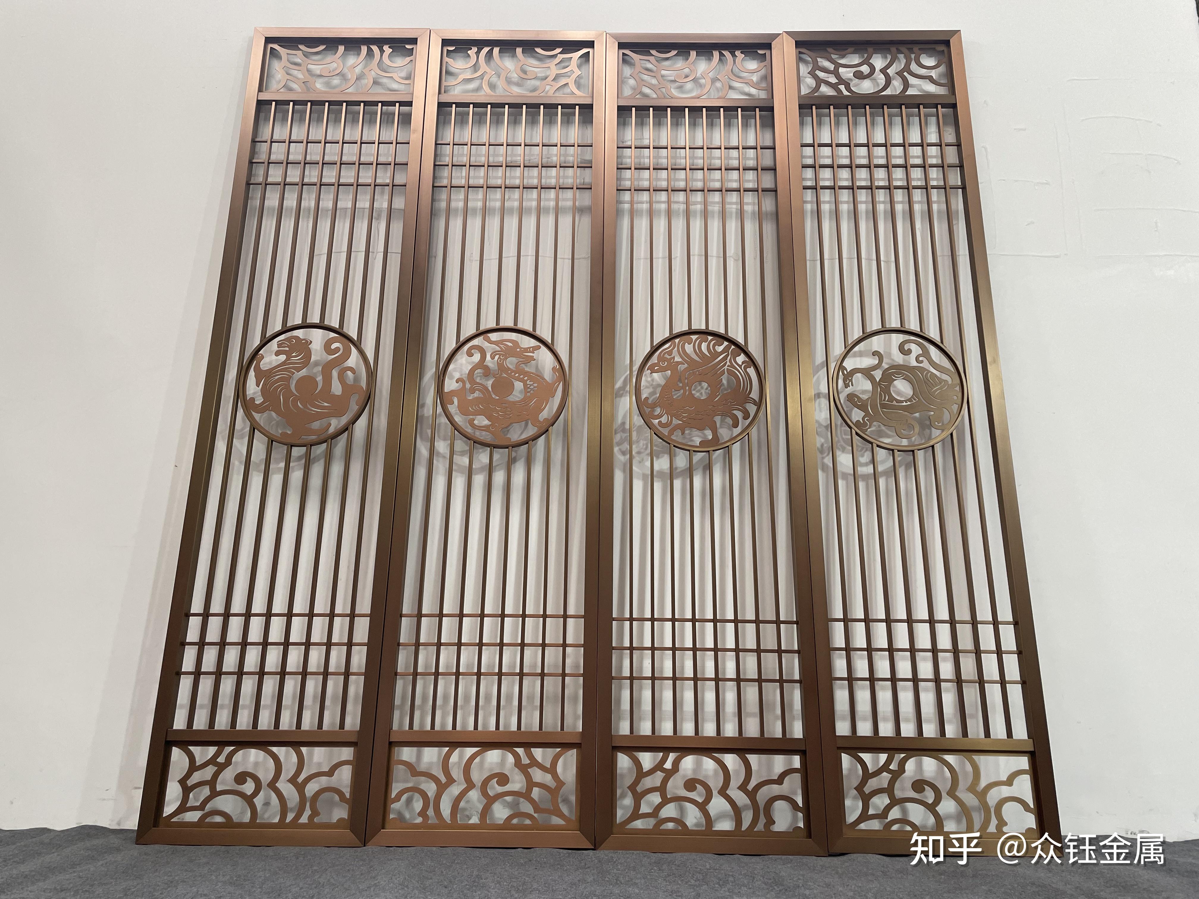 不锈钢玫瑰金屏风