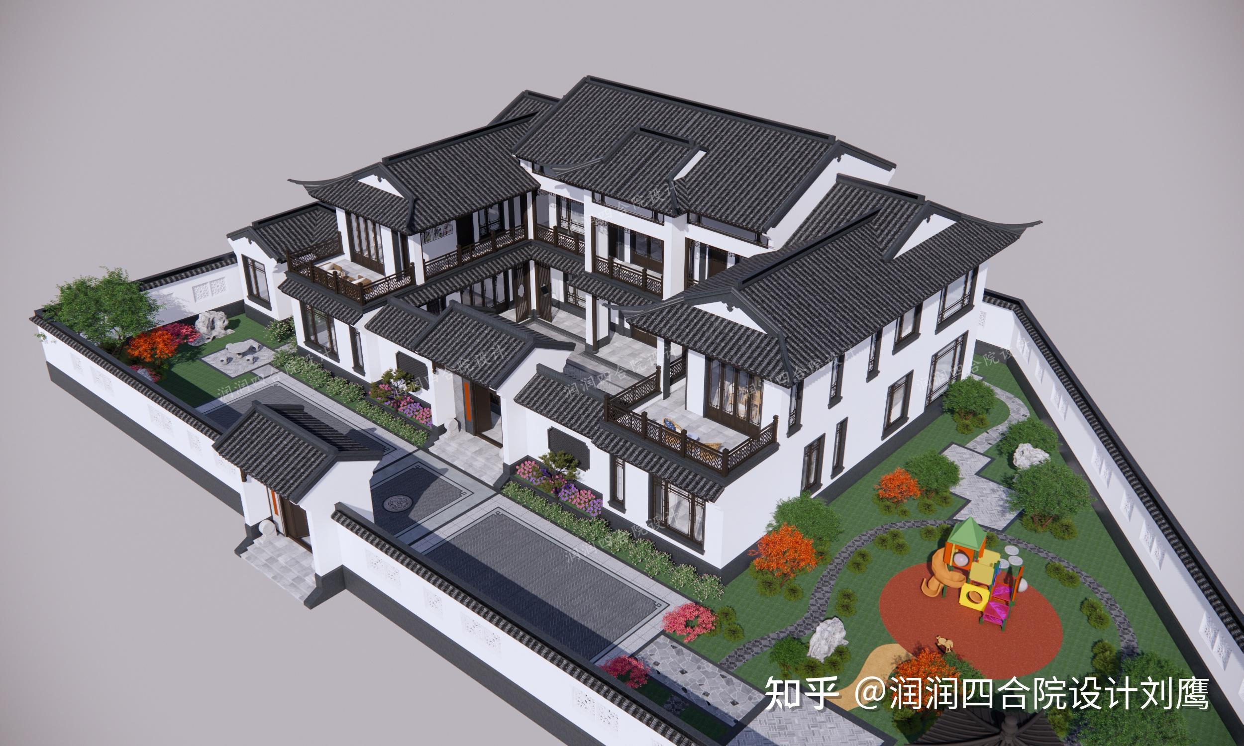 润润四合院设计刘鹰:四川两层苏式四合院祖宅25×18.5,游花园,享田园生活 - 知乎
