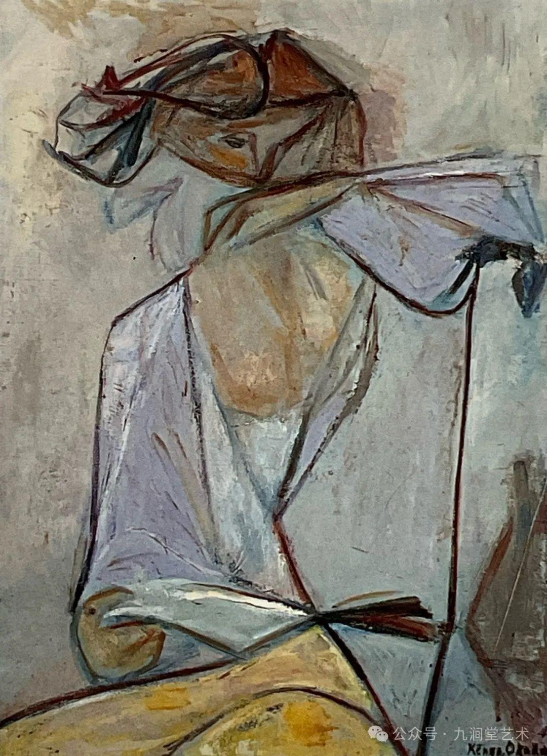 油彩画 人物 抽象的 抽象油画_百度百科