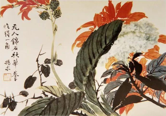 中华文化他笔下的花卉图密而不杂繁而不乱艳而不俗