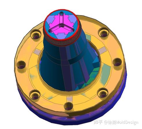 缩柯模具潜水口如何顶出可以参考这样设计
