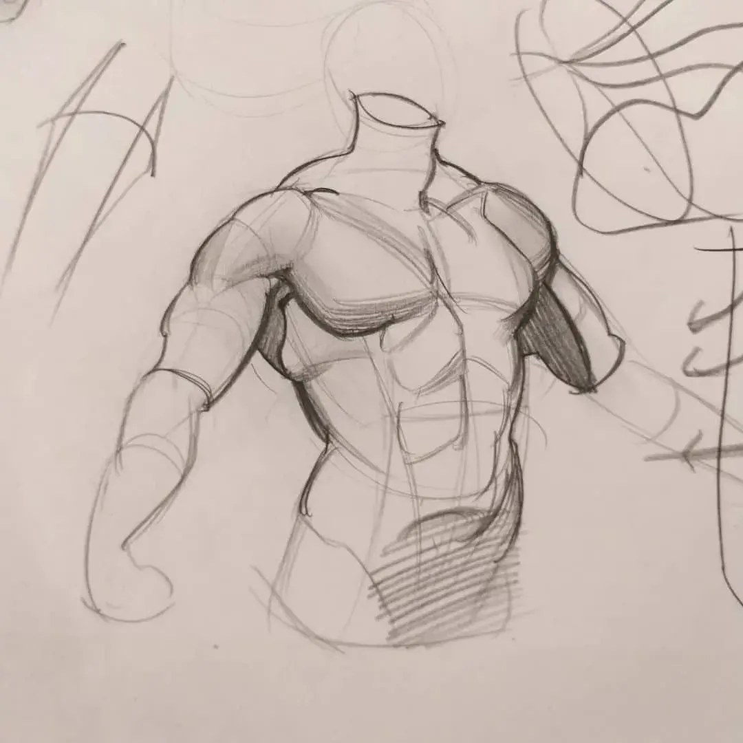 线条,肌肉,动态,这位小姐姐的绘画实力真的很强!