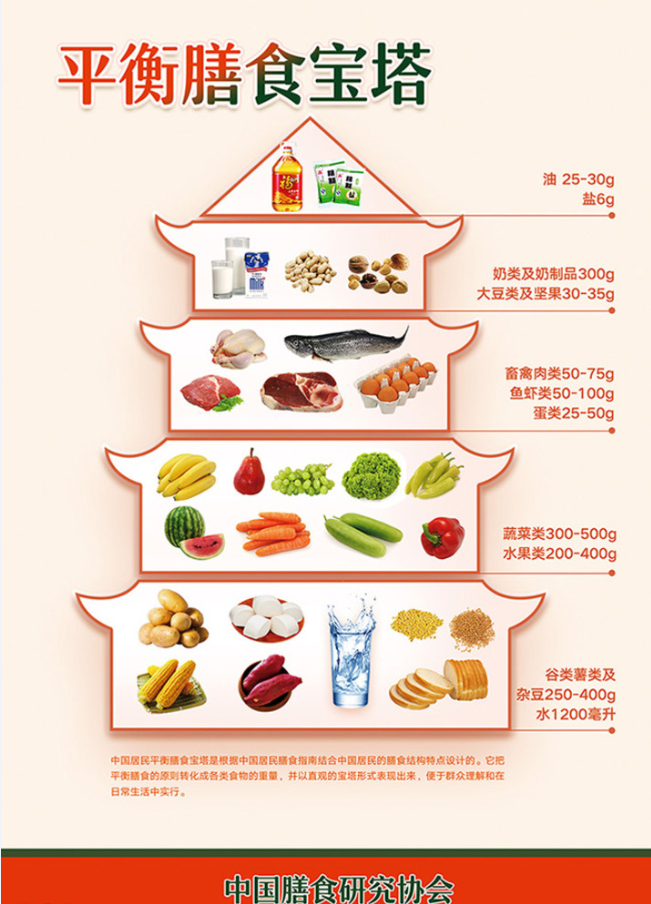 平衡膳食宝塔营养物质图片