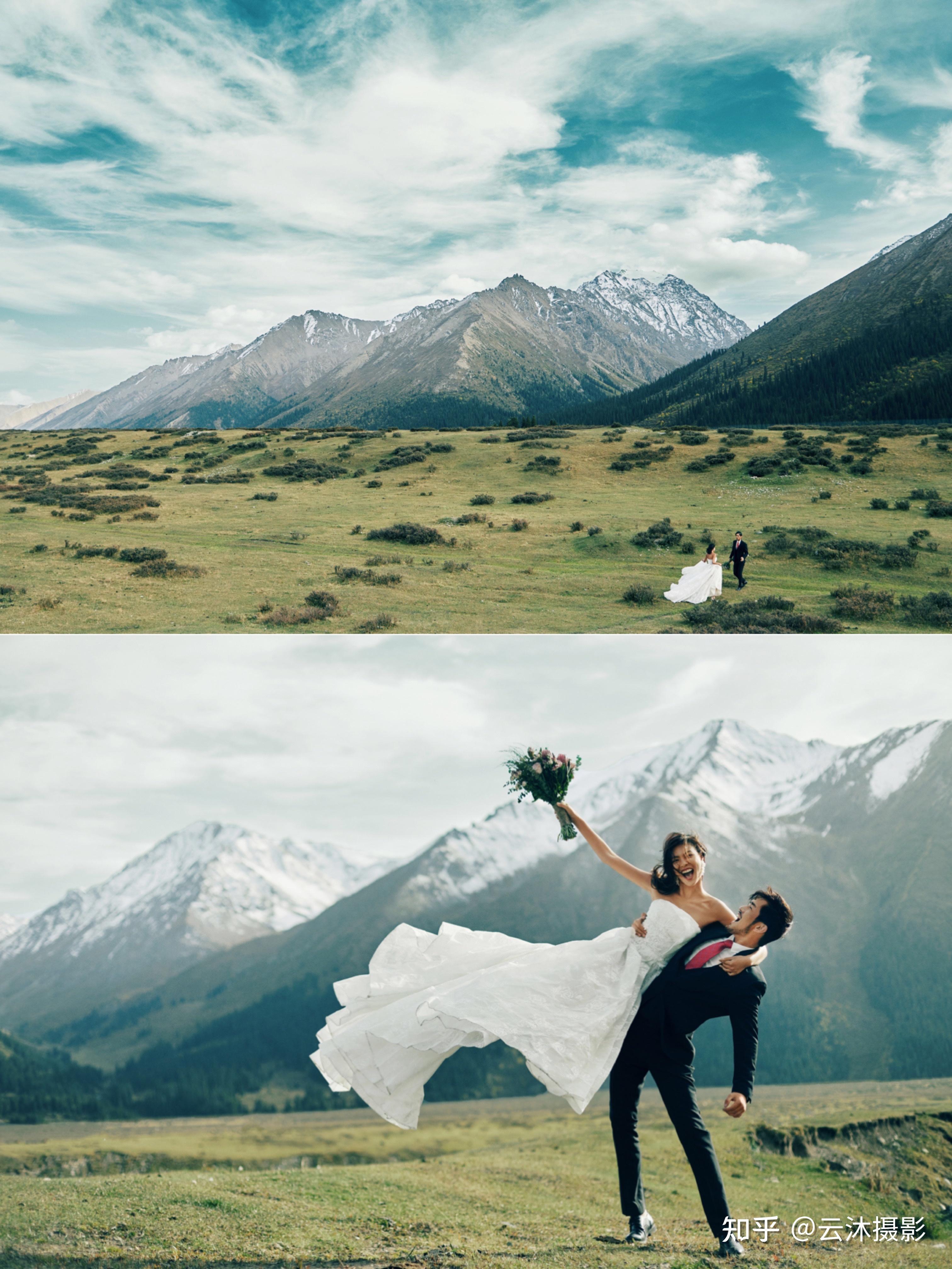 雪山下的大片既视感新疆婚纱照