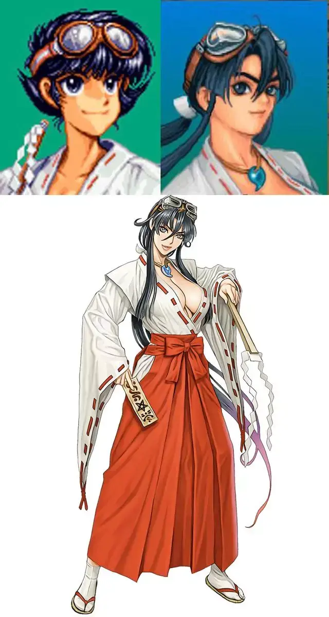 但是到了《战国之刃2》中却变成了身材丰满的尤物,玩家勉强从穿着和