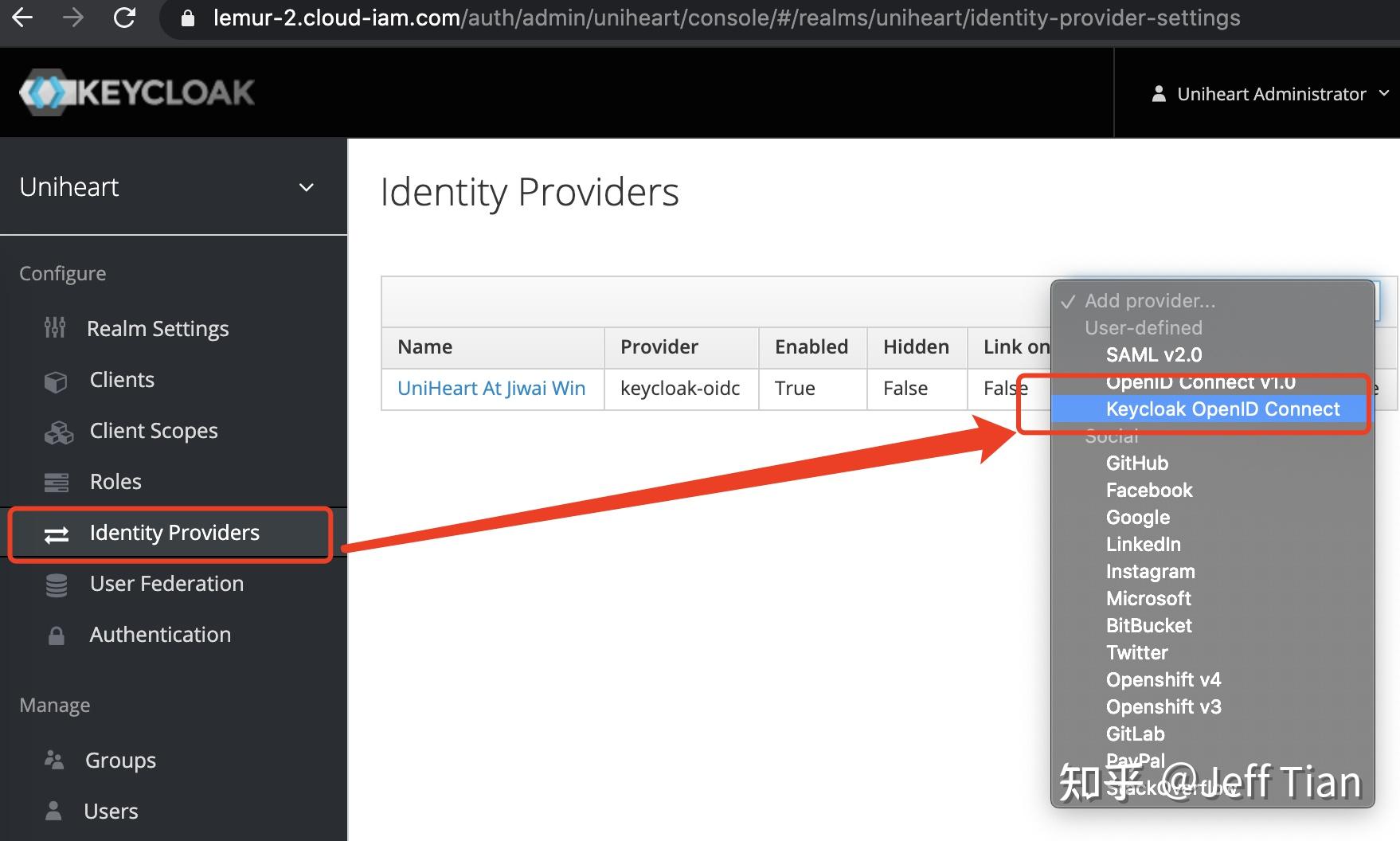 使用 OIDC 在一个 Keycloak 中集成另一个 Keycloak 用户认证 知乎