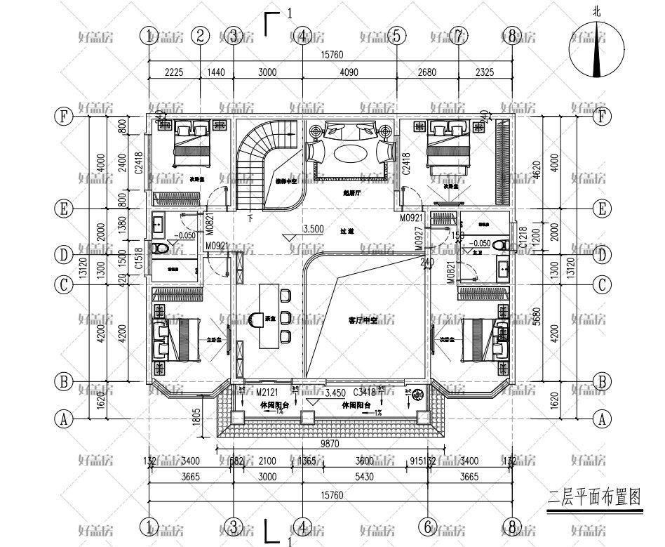 4间房子的设计图