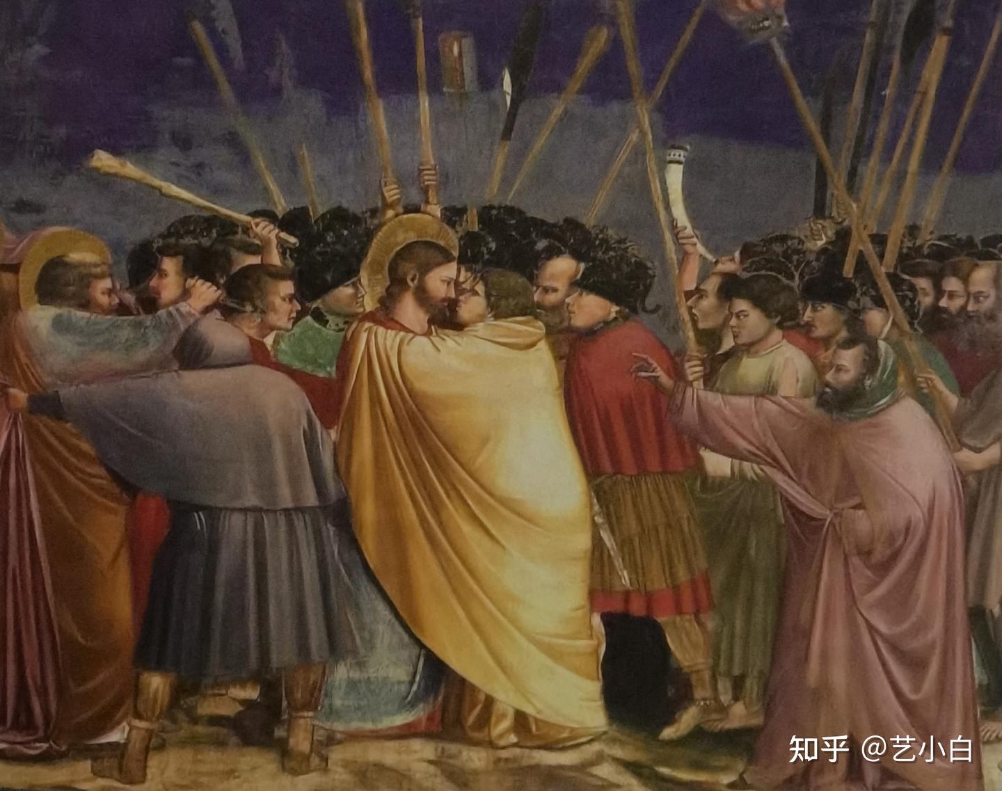 如何读懂乔托名画《背叛耶稣》中的基督与犹大及配角人物特征 - 知乎