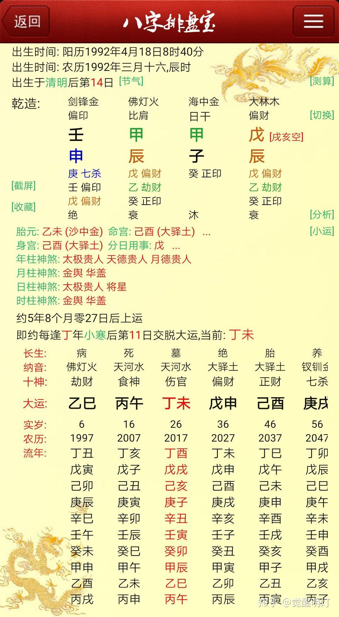 甲木男命.月干透甲木为比肩护卫.