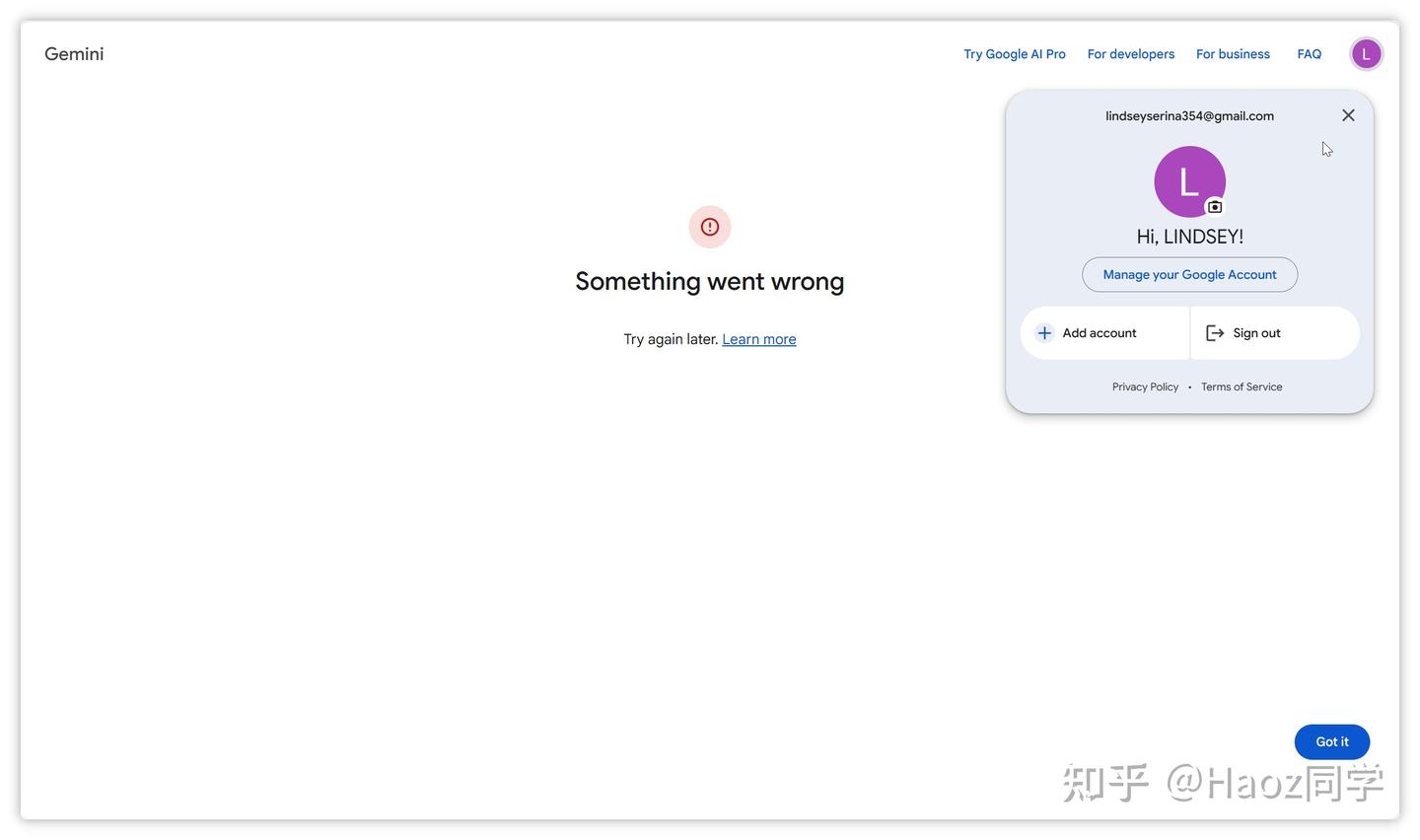 2026年最新注册谷歌账号无法登陆Gemini怎么办？Google账号打不开Gemini提示出了点问题的终极解决办法