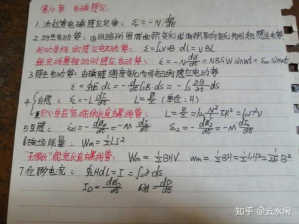 大学物理电磁学知识点总结