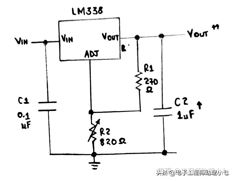 lm338 可调稳压电路 lm338 可调直流电源,引脚图 参数,帮你搞定