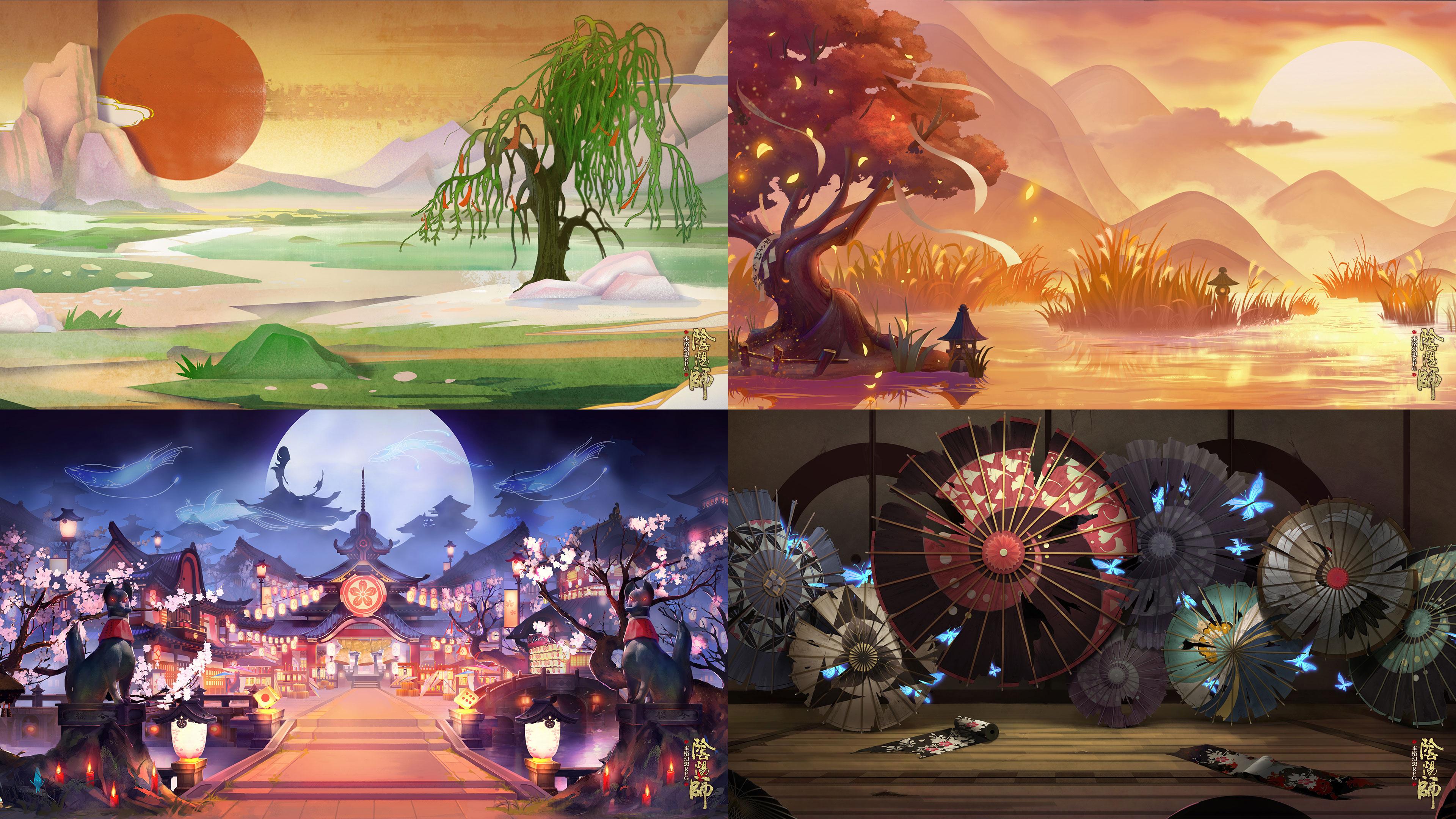 主打日本平安时代主题的和风手游,《阴阳师》的美术还原的相当不错,无