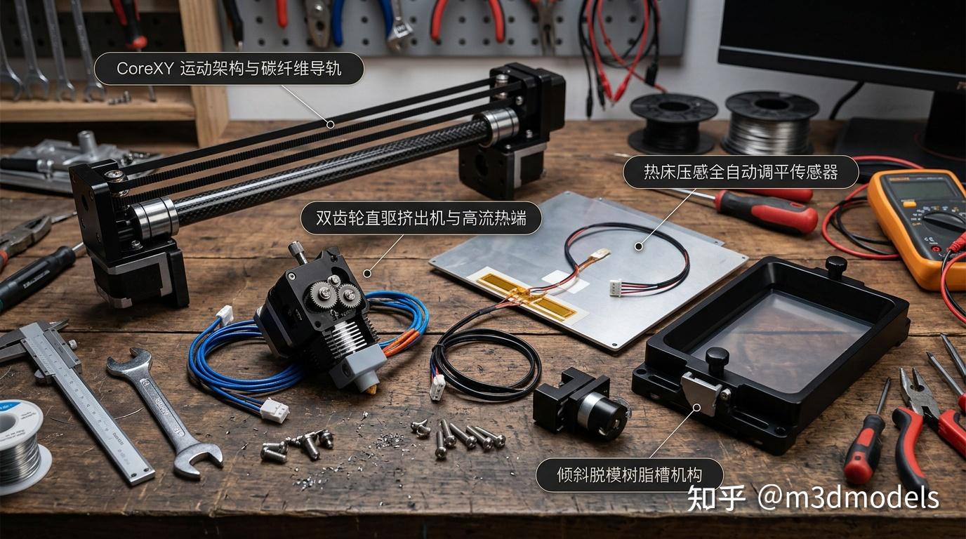 拓竹 vs 创想三维 vs 爱乐酷 vs 纵维立方:2026 主流 3D 打印品牌底层架构、硬核参数与机型终极横评