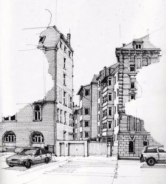 平行的排线样式平行排线这一有秩序的样式经常应用与漫画,建筑手绘和