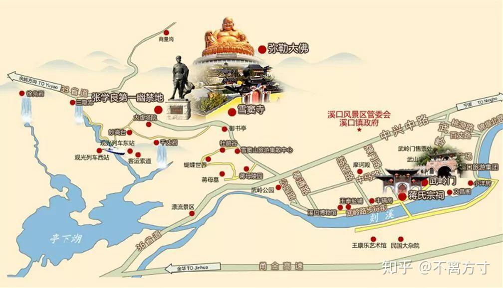 雪窦大佛山涧坐弥勒讲禅真自我雪窦山寻游记