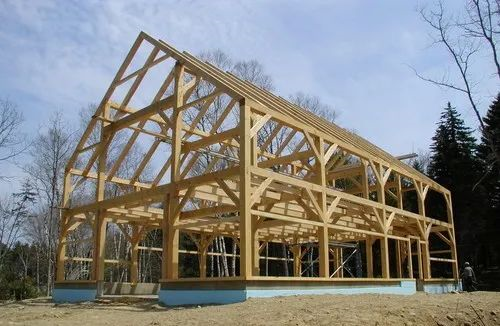 文化德式传统民居建筑木桁架