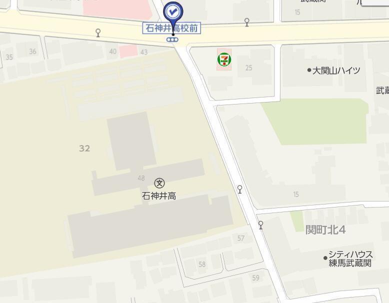 打开地图仔细比对发现:4 又有神人发现,练马区以"xx高校前"命名的只有