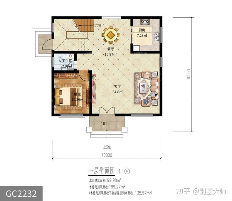 10x10米房子设计图,农村这样建小面积户型也超赞 