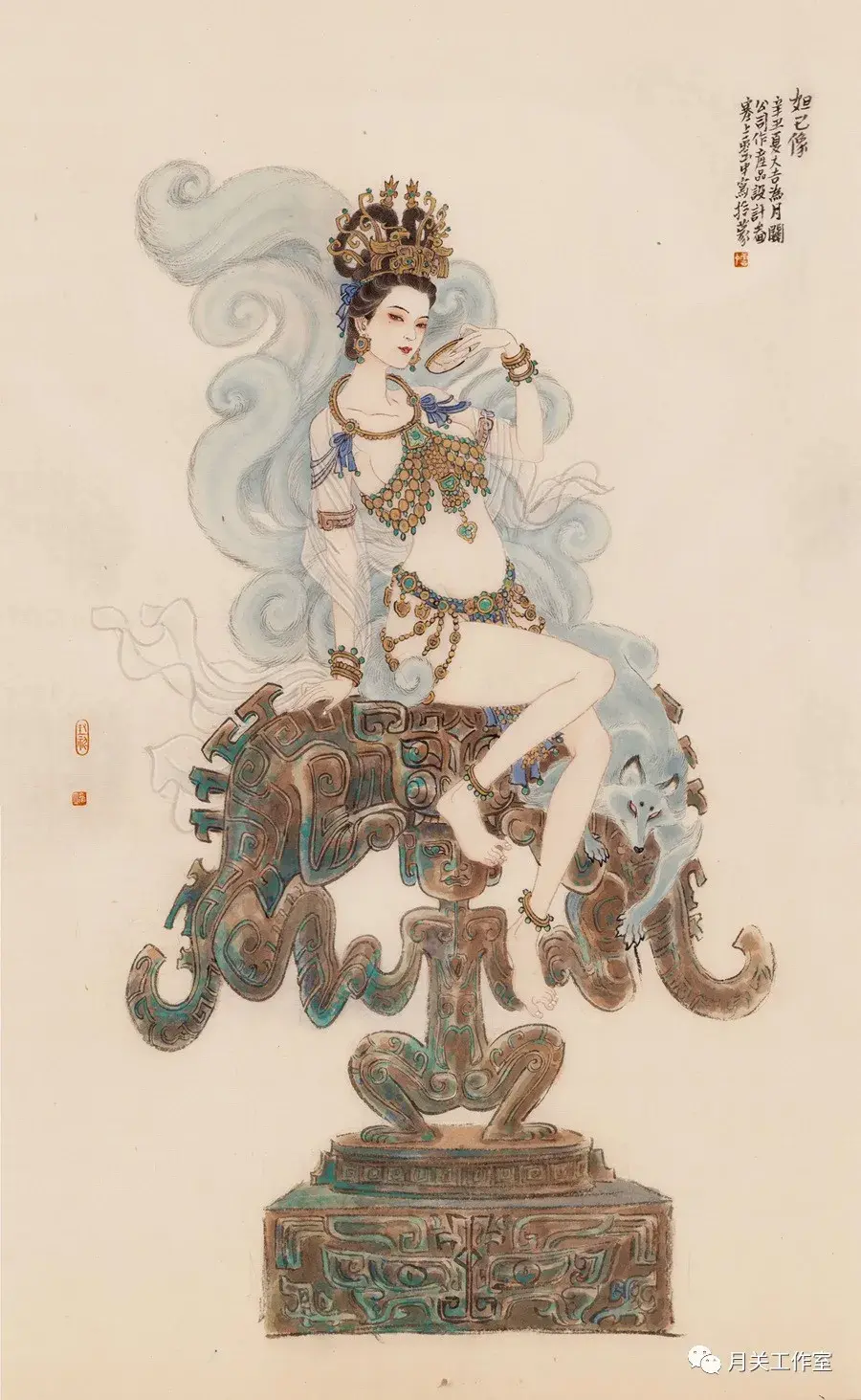 月关工作室x李云中画作雕像联名封神妲己