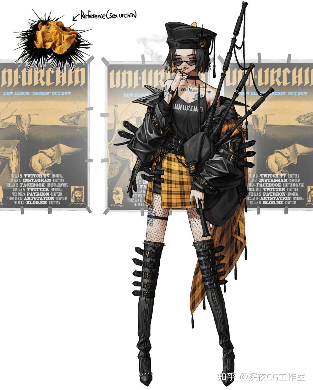 海胆吹笛者火山战士眼镜王蛇黑手党冰糕姐妹要进行好的角色设计创作