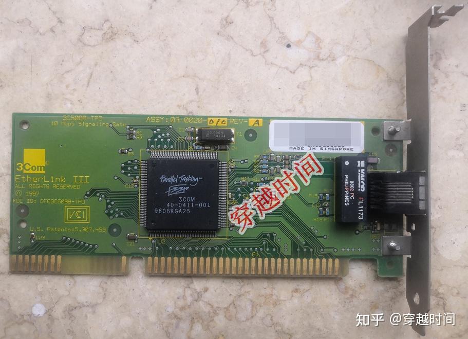 穿越时间·古董电脑配件3com etherlink iii isa网卡3c509b-tpo - 知