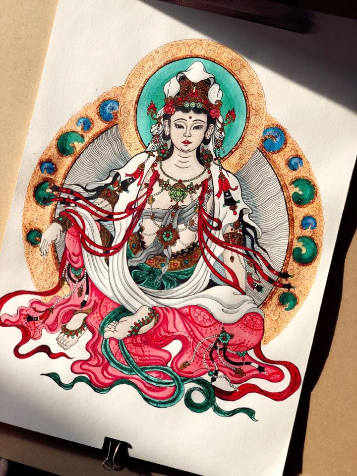 手绘简单唐卡 - 知乎