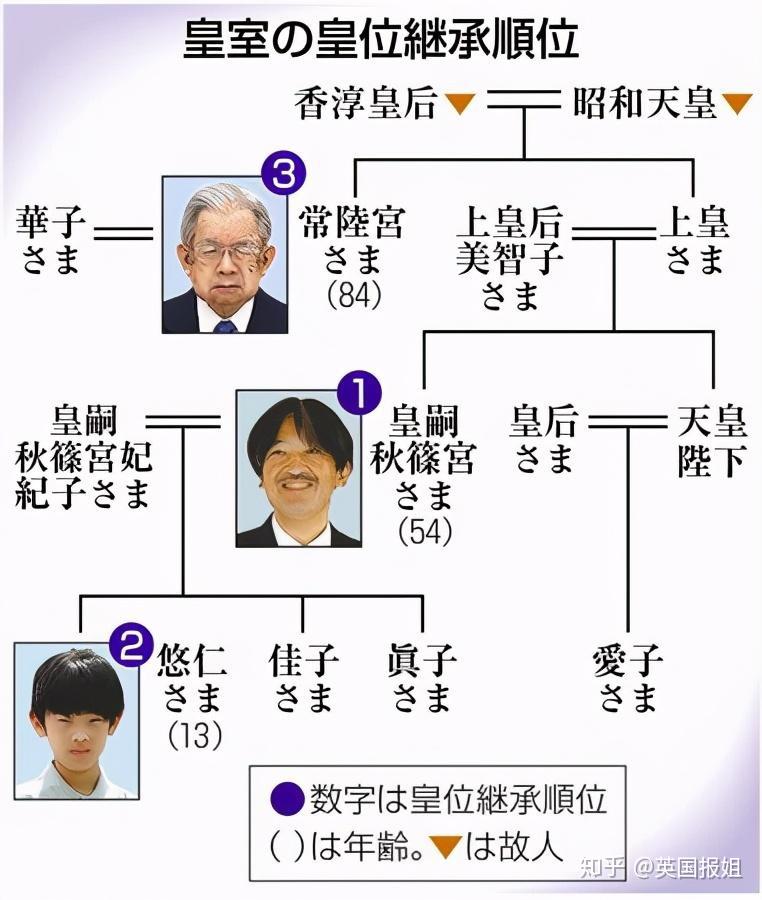 日本皇室继承顺序图图片