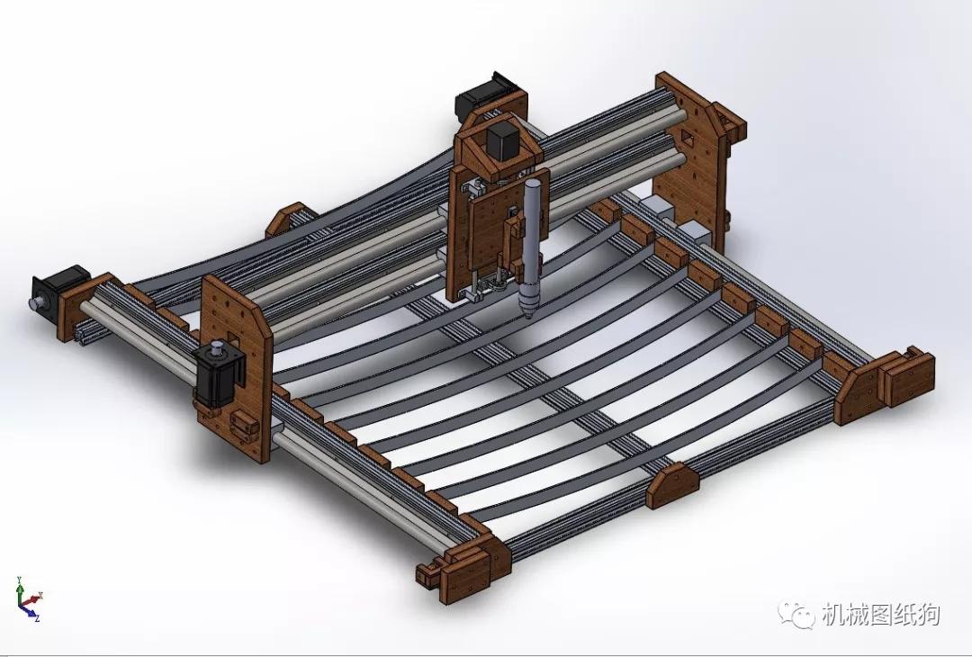 工程机械under750等离子切割机结构3d图纸solidworks设计