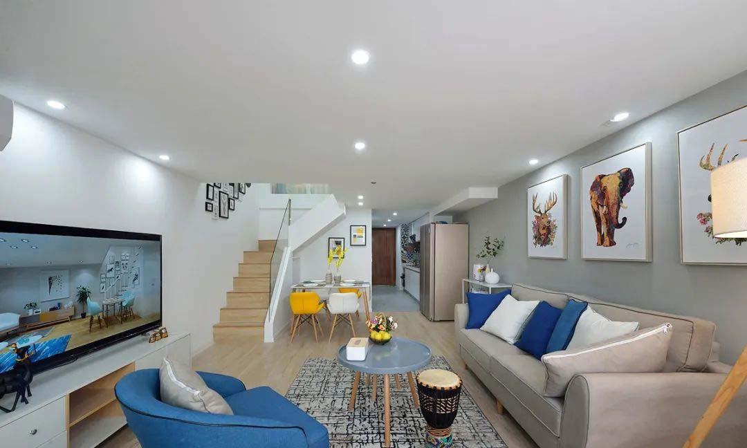 虹桥世界中心45㎡loft现代简约风格装修实景效果图