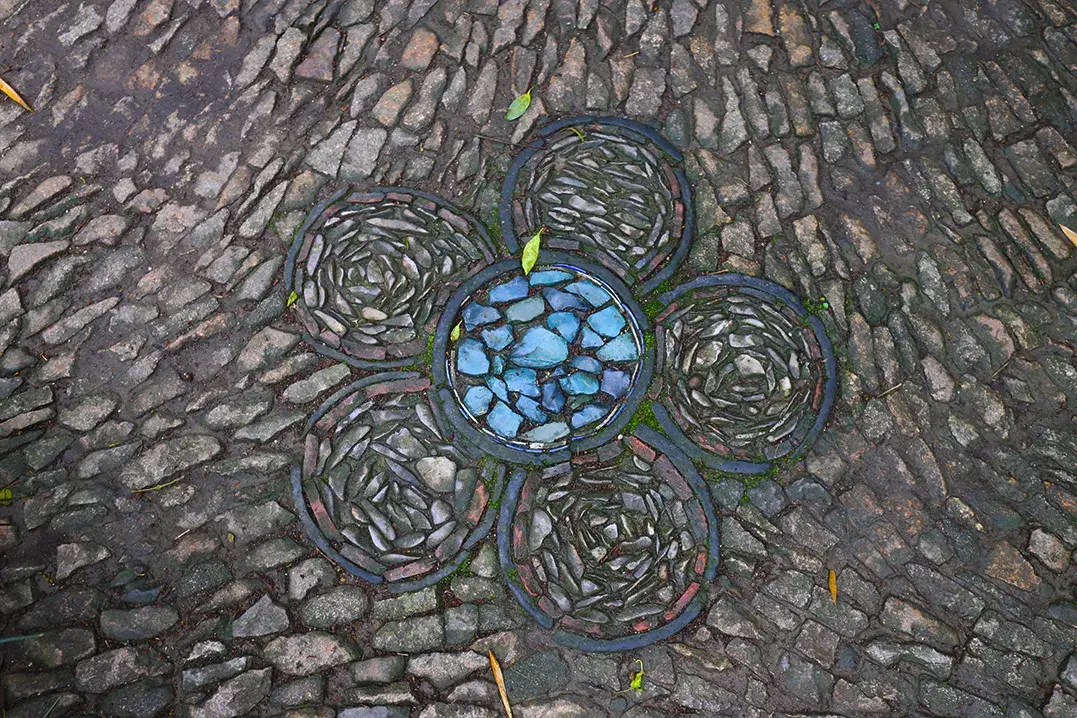 地上织绣苏州园林的花街铺地