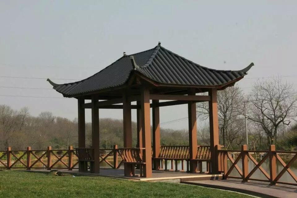 户外塑木凉亭木塑景观亭在公园市政项目使用中的尴尬地位