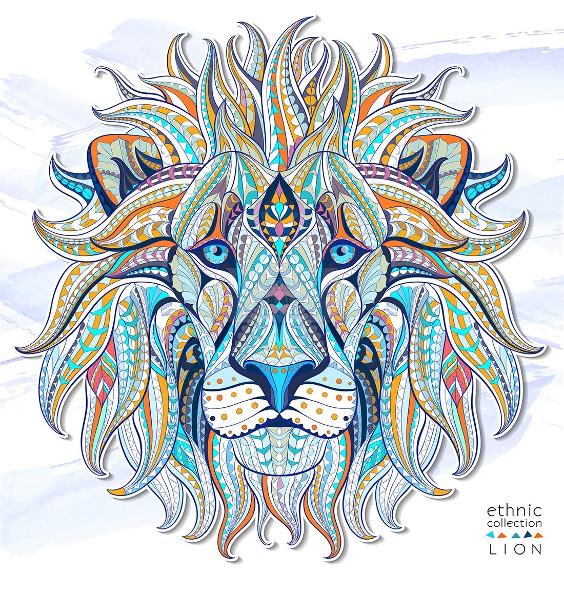 儿童少儿创意美术素材狮子