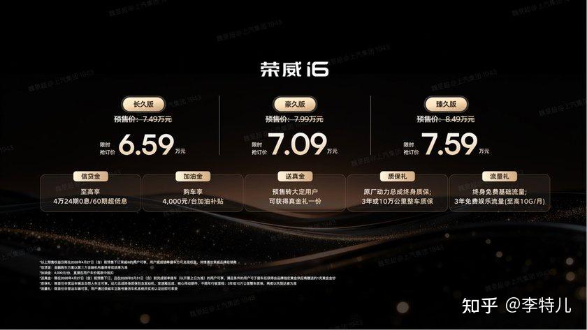 荣威i6开启预售6.59万起,搭同级唯一电子怀挡,综合油耗同级最低