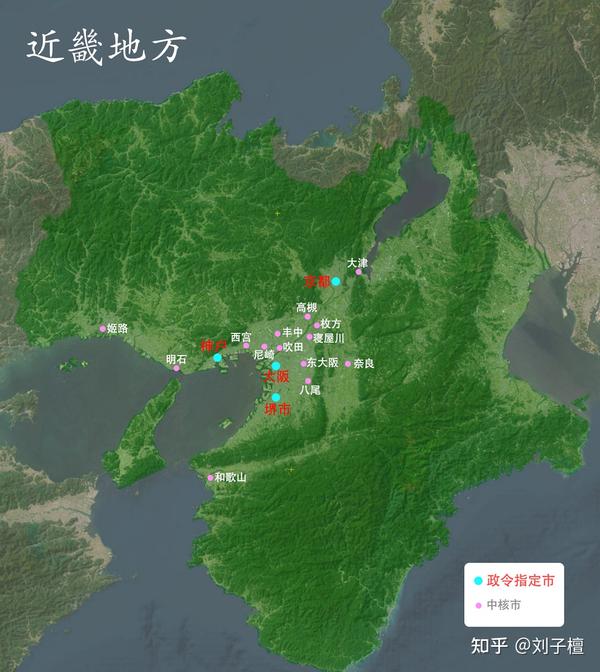 日本8个地区的主要城市分布图 - 知乎