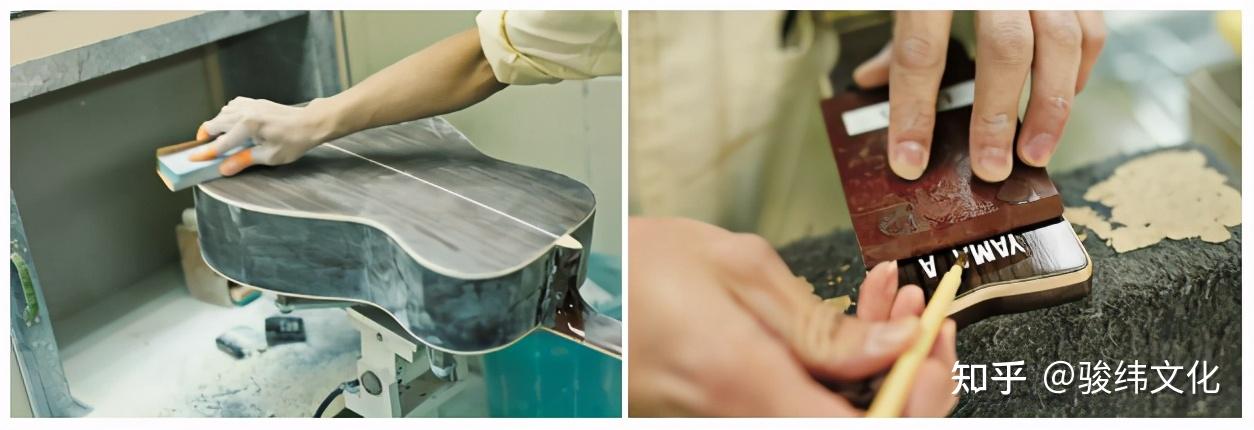 每进行一次喷漆就要进行研磨作业,慢慢地使用细小的砂纸打磨使之平滑