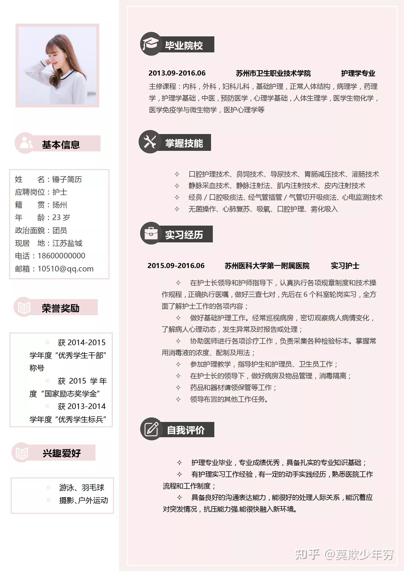 分享10套醫生護士簡歷模板可以免費下載