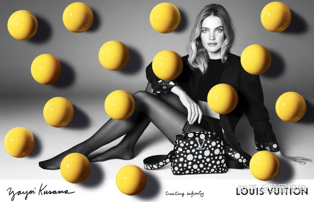 他老公阿尔诺家族集团lvmh旗下的路易·威登x草间弥生的联名广告活动